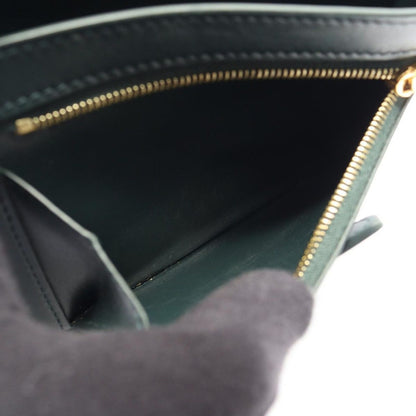 Celine Bifold Wallet Strap Green Leather — view 5