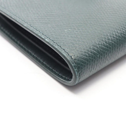 Celine Bifold Wallet Strap Green Leather — view 9