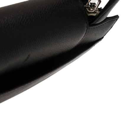 Bulgari 2way Leather Black 0428 Black Handbag Bvlgari