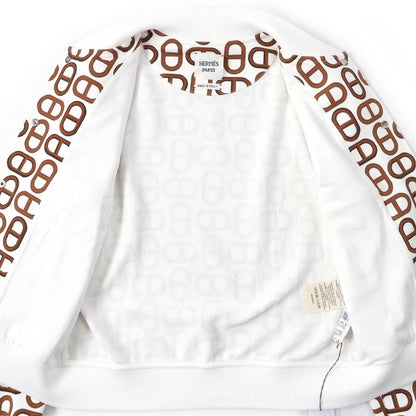 Hermes 2024 4e4220dd 100% Cotton Marron Alezan Teddy Blouson Serie Button