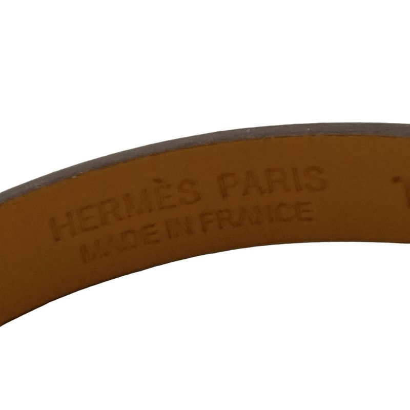 Hermes Bracelet - Leather Gray Gold Hardware