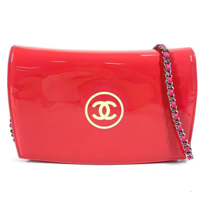 Chanel Long Wallet Chain Patent Leather Pink