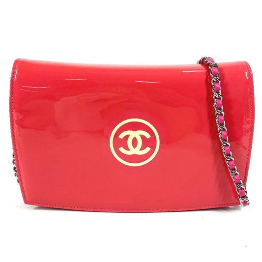 Chanel Long Wallet Chain Patent Leather Pink