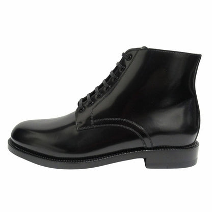 Celine Era Leather Short Boots Lace Up Shoes Hedi Slimane 36 Black
