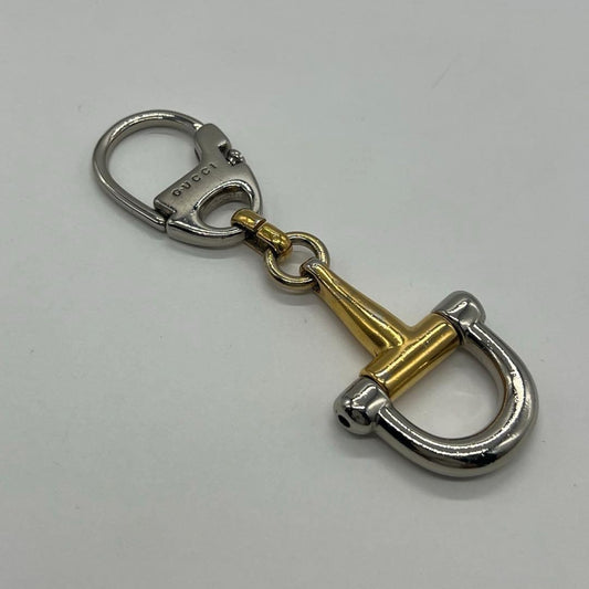 Gucci Horsebit Key Ring Holder Gold Metal