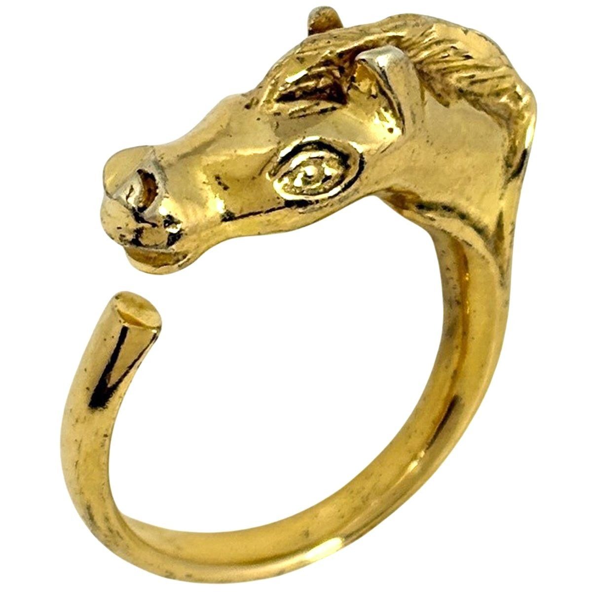 Hermes Chevalhos Ring Gold Plated