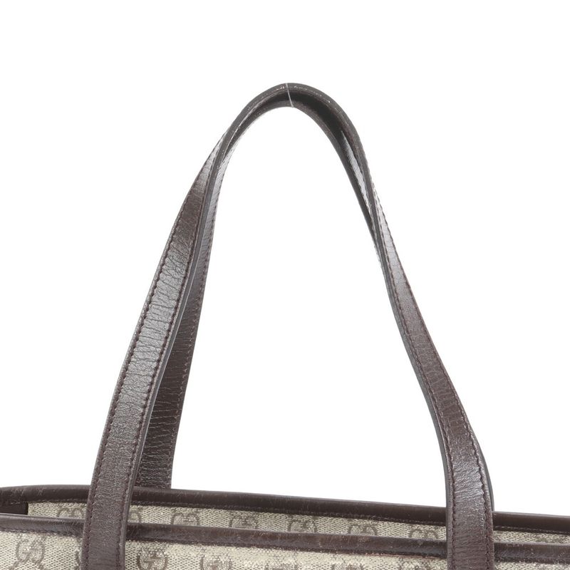 Gucci GG Supreme Leather Tote Bag Shoulder Hand Brown 181086 Women's ERE Cw47-2