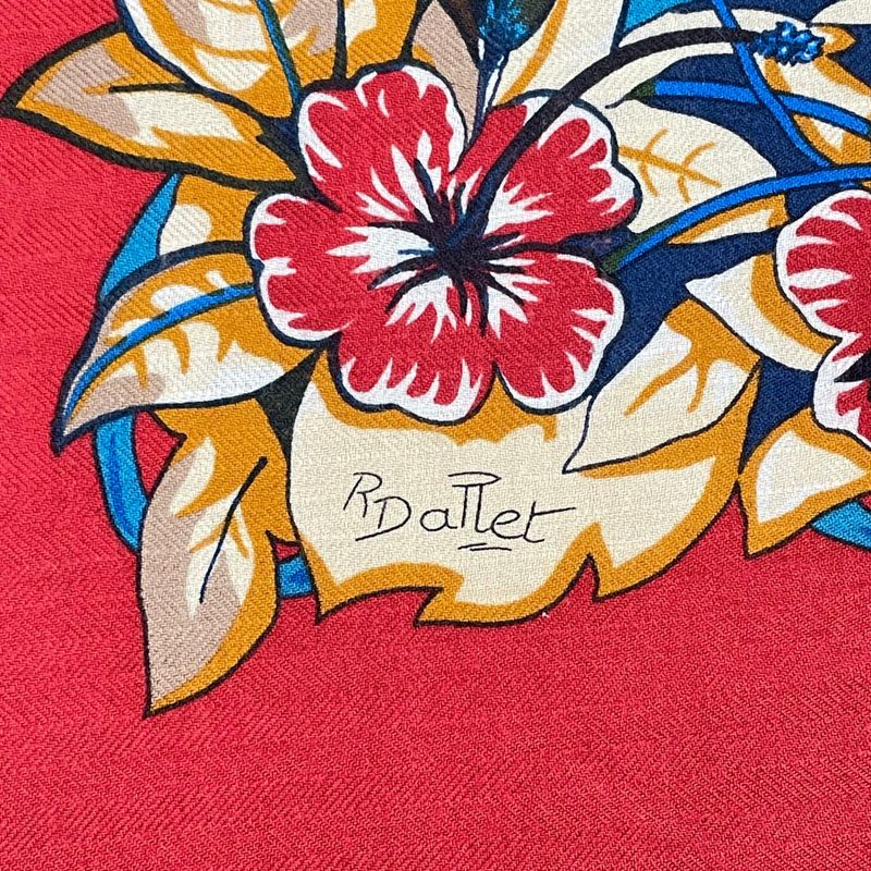 Hermes Scarf Carre 140 DIP DYE Jungle LOVE Cashmere Red