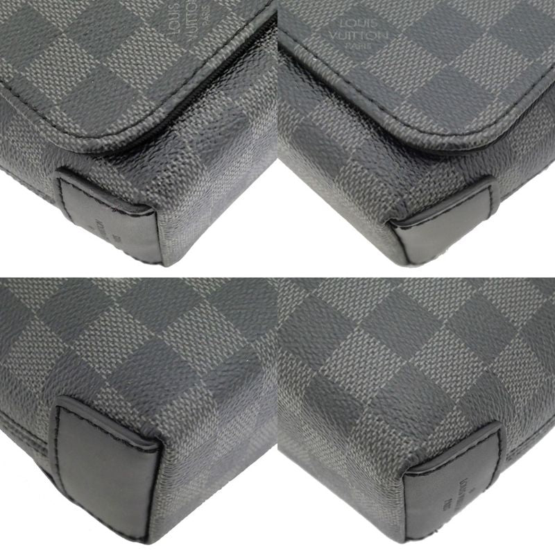Louis Vuitton Damier Graphite District PM NV2 N40349 Shoulder Bag Black
