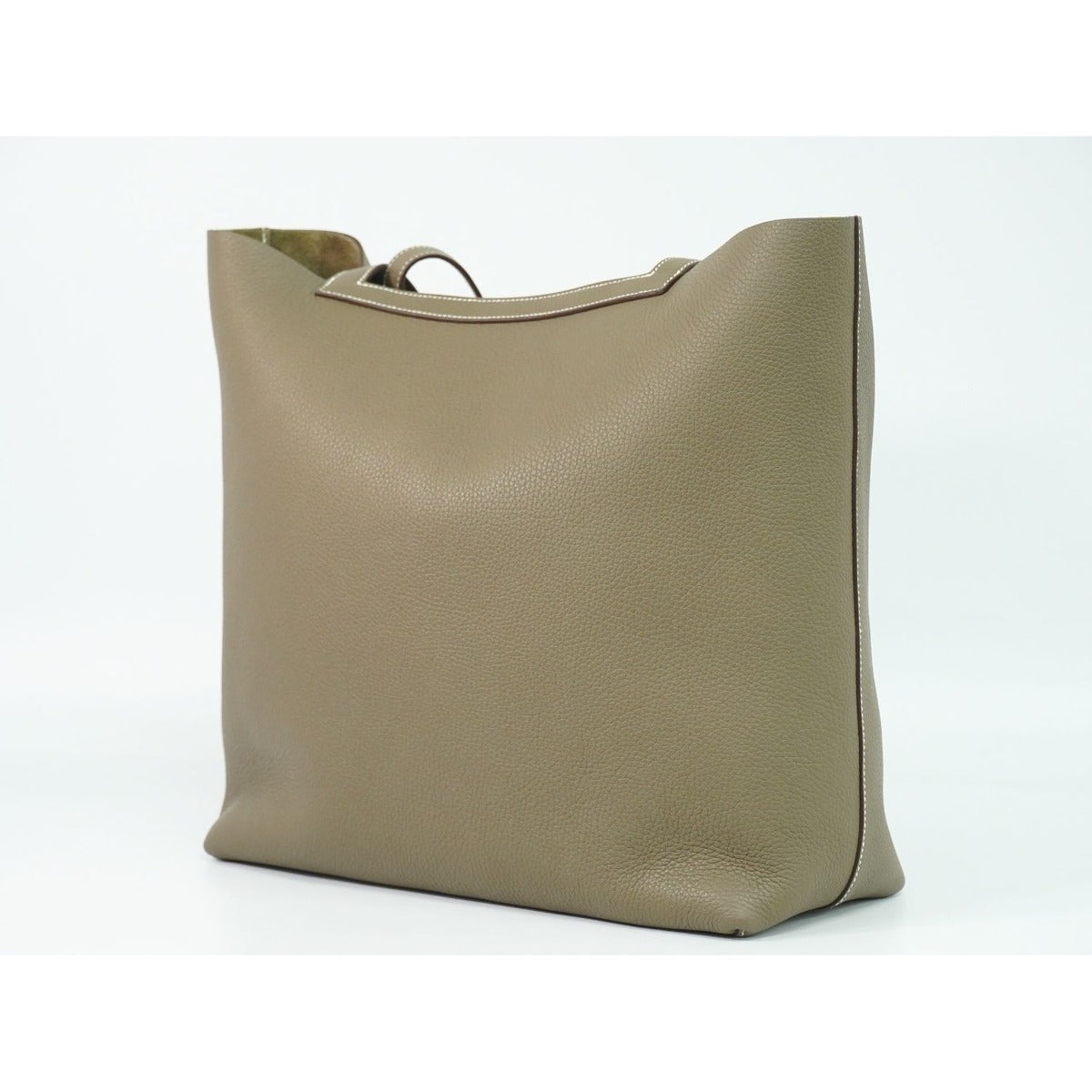 Hermes Cabasellier 46 Taurillon Clemence Leather Shoulder Bag Tote — view 2