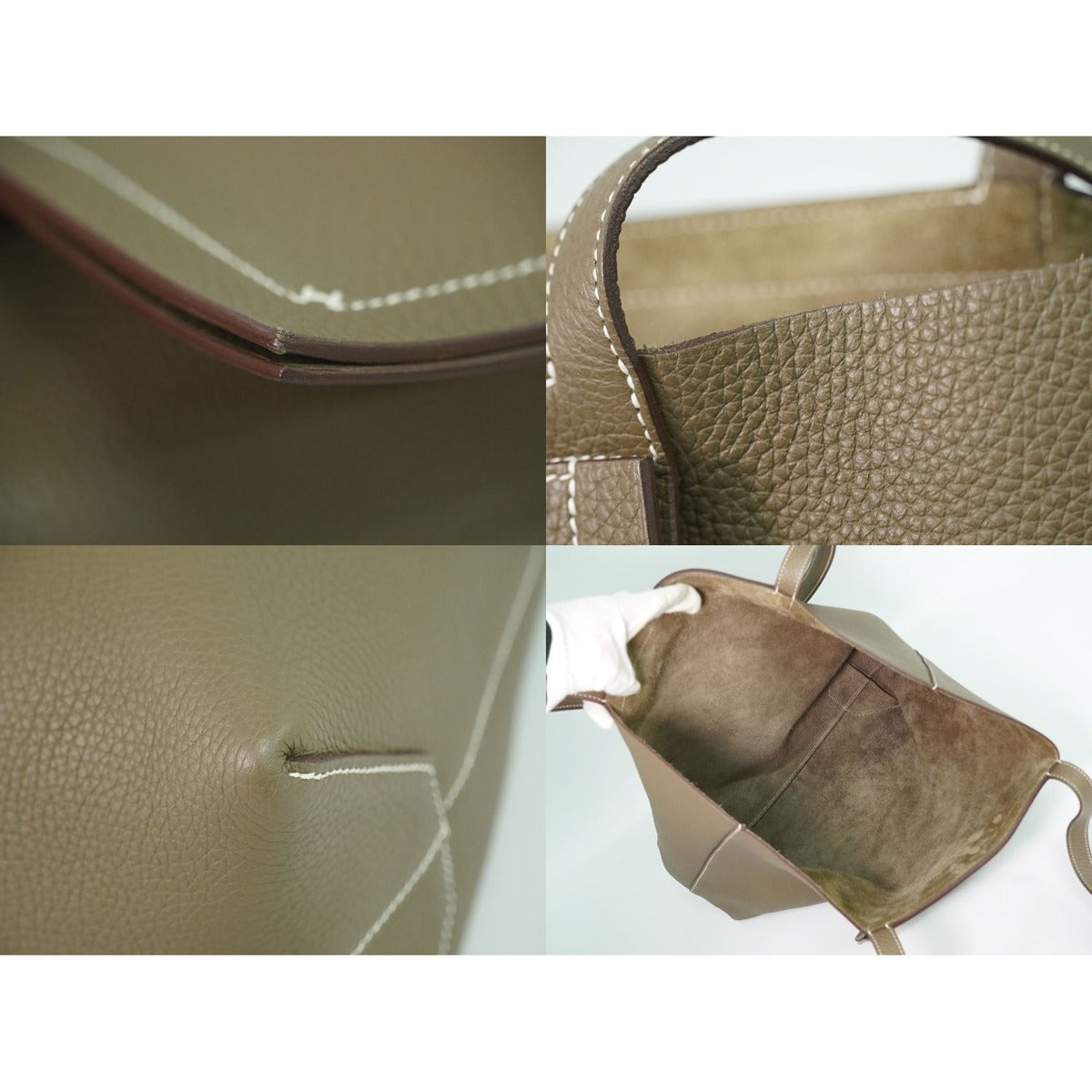 Hermes Cabasellier 46 Taurillon Clemence Leather Shoulder Bag Tote — view 7