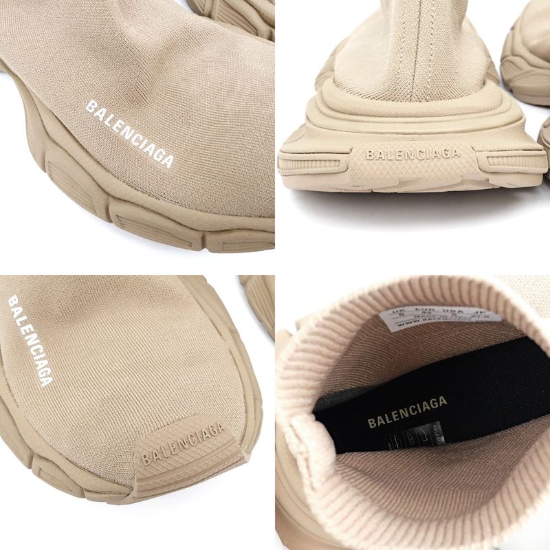Balenciaga 3XL Knit Socks Sneakers - 758483 Beige Size 27.5 Men's Shoes