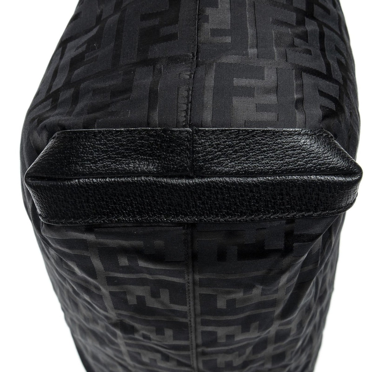 Fendi Medium Belt Tote Black Zucca Nylon Canvas — view 7