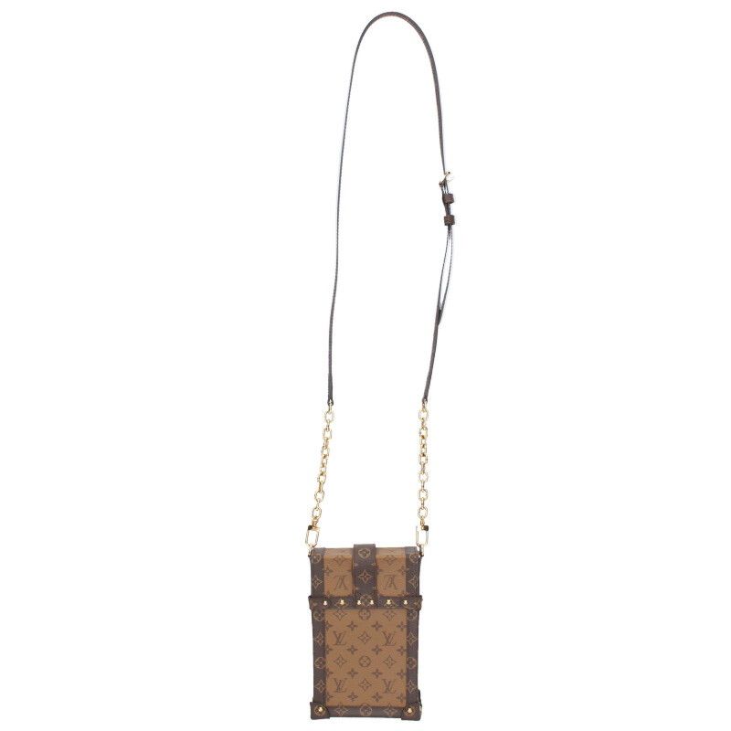 Louis Vuitton M67873 Pochette Trunk Vertical Monogram Reverse Shoulder Bag Women
