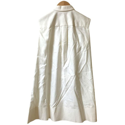 Good Quality Balenciaga Sleeveless Flared Long Shirt Dress 36 White Women Used