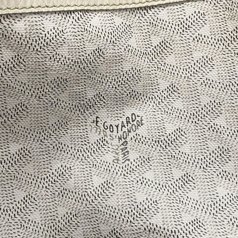Goyard Tote Bag Saint Louis PM White Leather