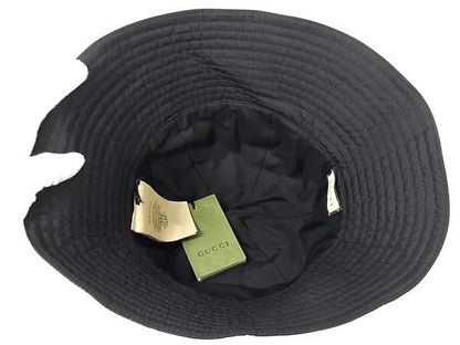 Gucci GG Marmont 100% Polyester Bucket Hat Size M Ladies Men's Black Bj9871