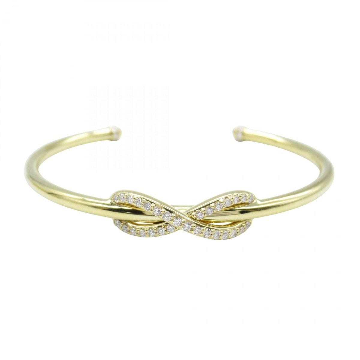 Tiffany & Co Bangle Infinity Diamond Calf 18k Bracelet
