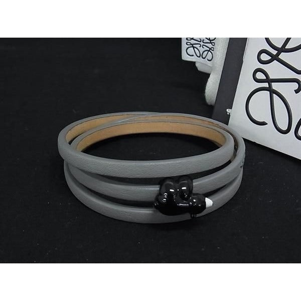 Loewe Suna Fujita Collaboration Leather Bear 3 Strands Bracelet