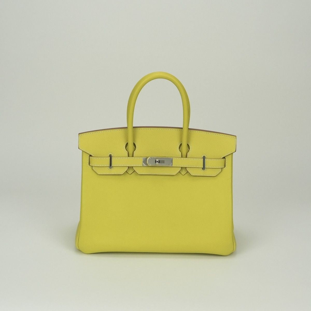 Hermes Birkin 30 Candy 30 Tote Epsom Soufre Gray Mouette Yellow