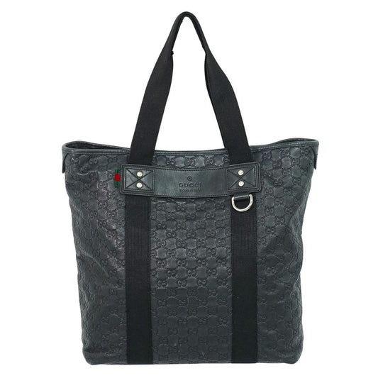 Gucci Parana Guccissima Leather Tote Black