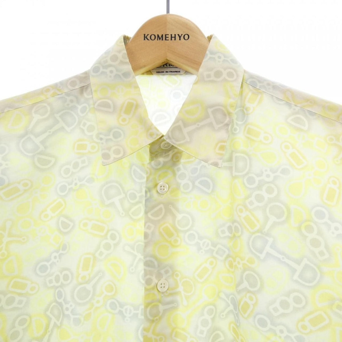 Hermes Shirt White 37 Yellow — view 5