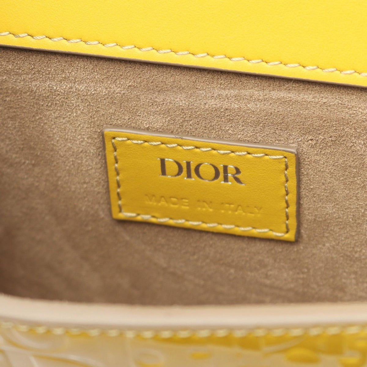 Dior Shoulder Bag Gallop Mini Bree Yellow Patent Leather — view 4