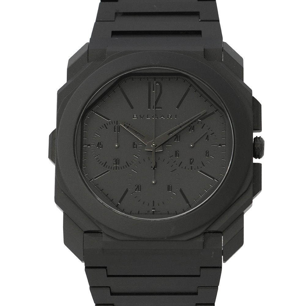 Bvlgari Octo Finissimo Chronograph Gmt Watch Black