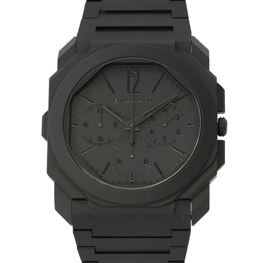 Bvlgari Octo Finissimo Chronograph Gmt Watch Black