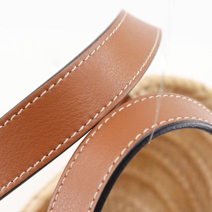 Loewe Basket Bag Small Bag Raffia X Leather Brown Women's Tote Bag