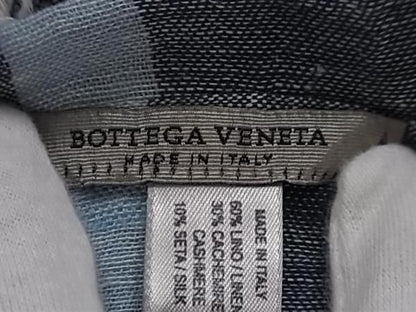 Attire Bottega Veneta 60% Wool X 30% Cashmere Fringe Scarf Stole Shawl Blue