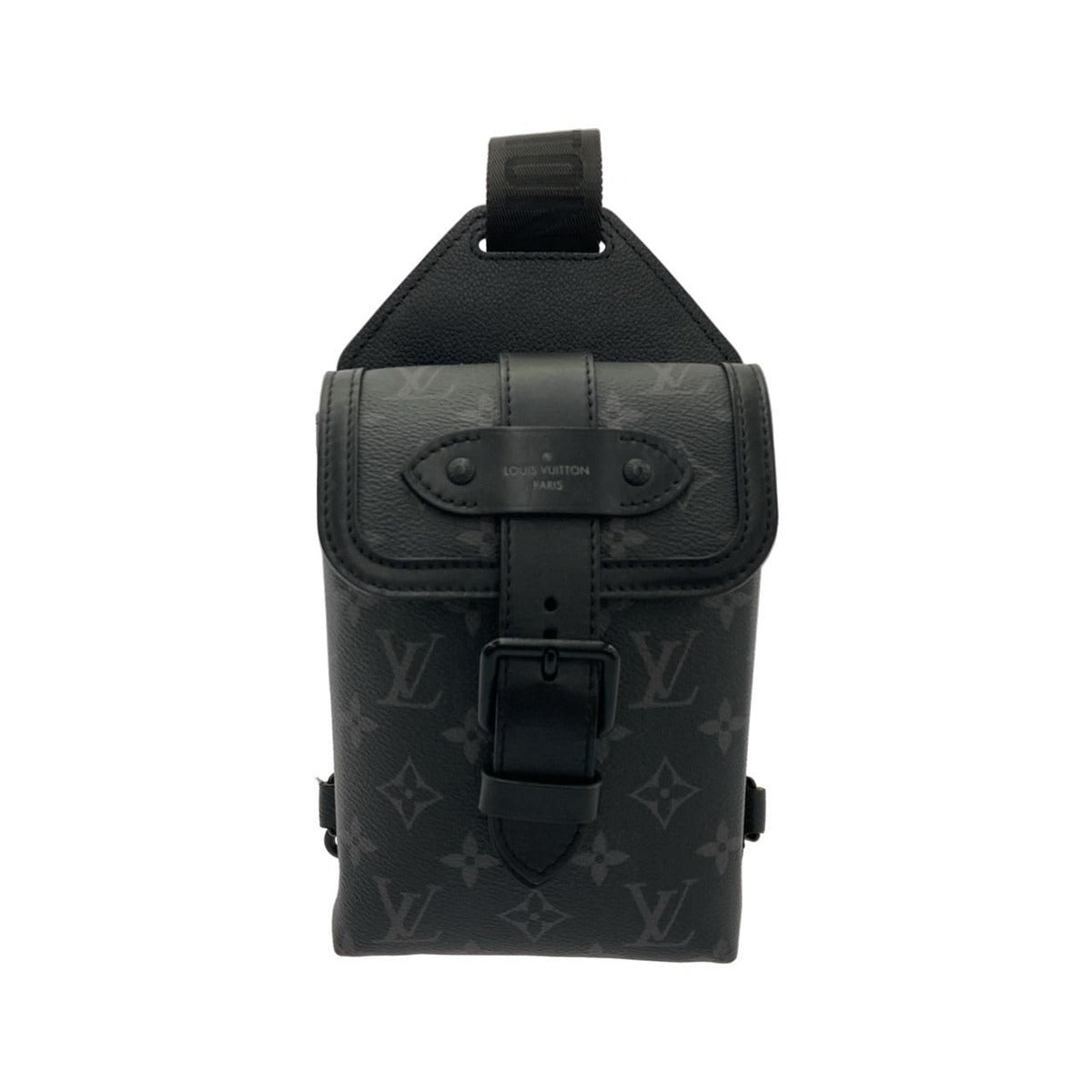 Louis Vuitton Monogram Eclipse Saumur Sling Bag Black
