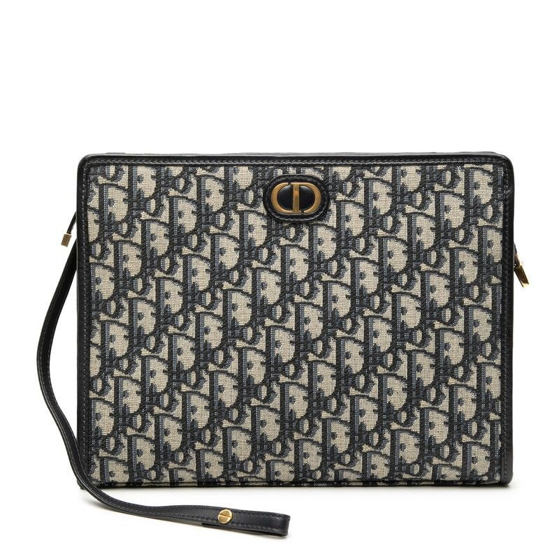 Dior Au Bree 30 Montaigne Navy Canvas Leather