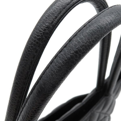 Chanel Tote Bag Revival Tote Caviar Skin Black Silver Hardware Black Coco Mark