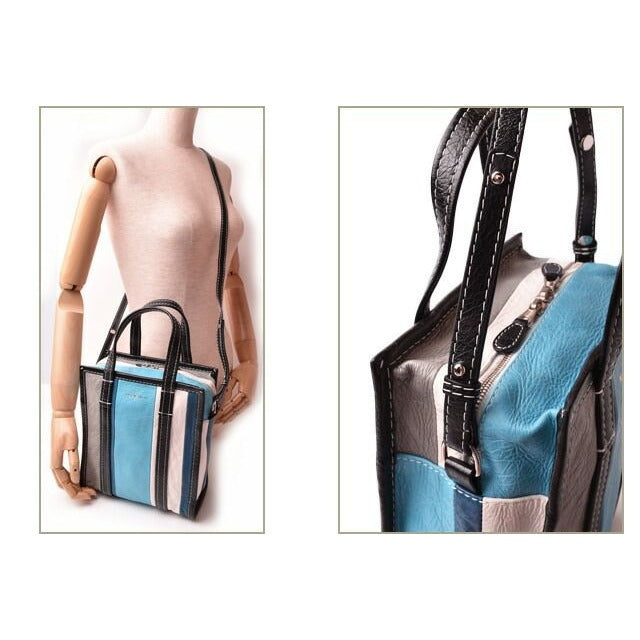 Balenciaga Brand Bag Shoulder Bazar Shopper XS Blue — view 2