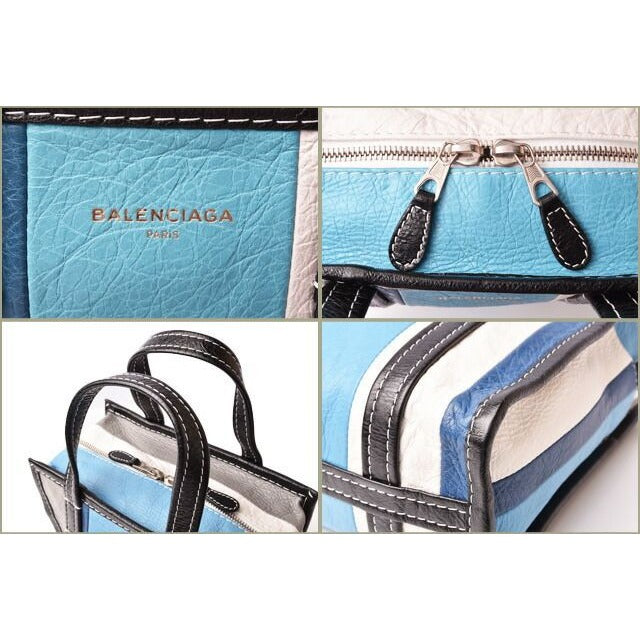 Balenciaga Brand Bag Shoulder Bazar Shopper XS Blue — view 7