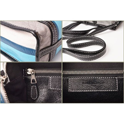 Balenciaga Brand Bag Shoulder Bazar Shopper XS Blue — view 9