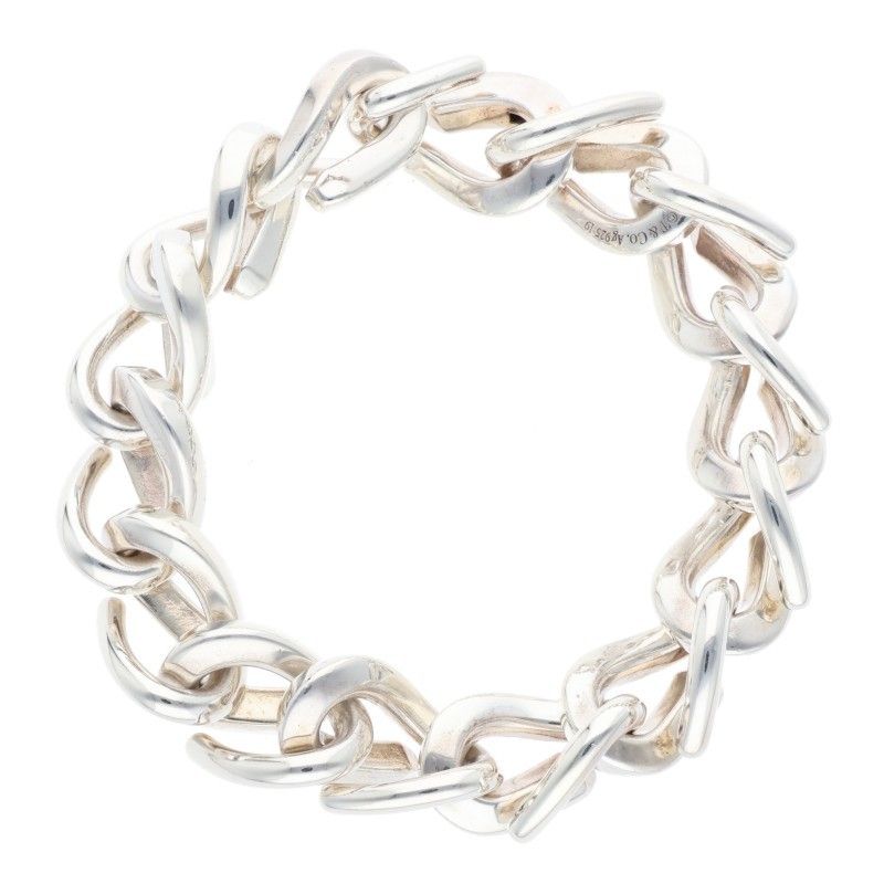 Tiffany & Co Forge Large Link Silver Bracelet Men's M