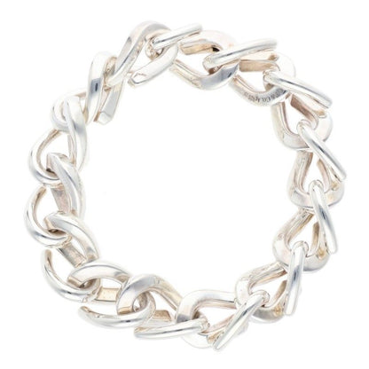 Tiffany & Co Forge Large Link Silver Bracelet Men's M