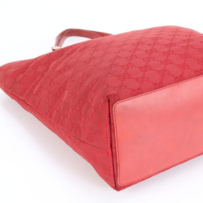 Gucci GG Canvas Leather Tote Bag Shoulder Hand 002-1098 Silver Hardware Women's