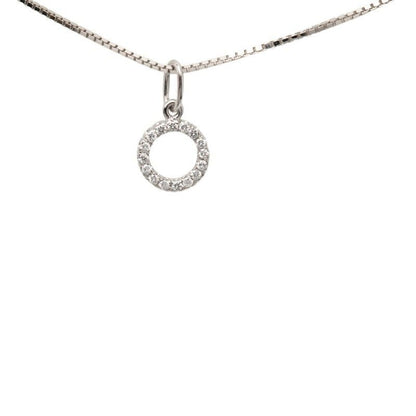 Gucci Circle Necklace 18k White Gold Diamond