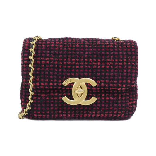 Chanel Shoulder Bag Cotton Tweed