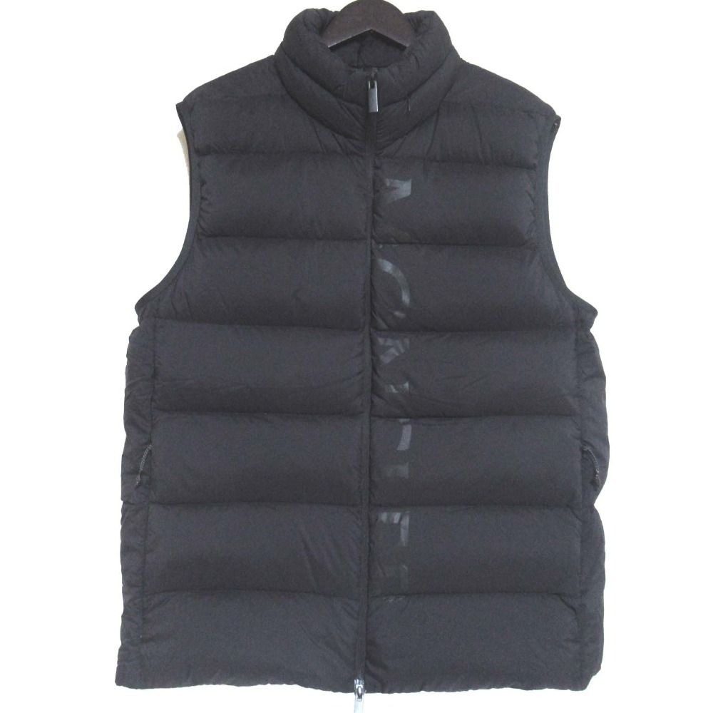 Moncler Amak Logo Print Hood Nylon Down Vest 4 Black