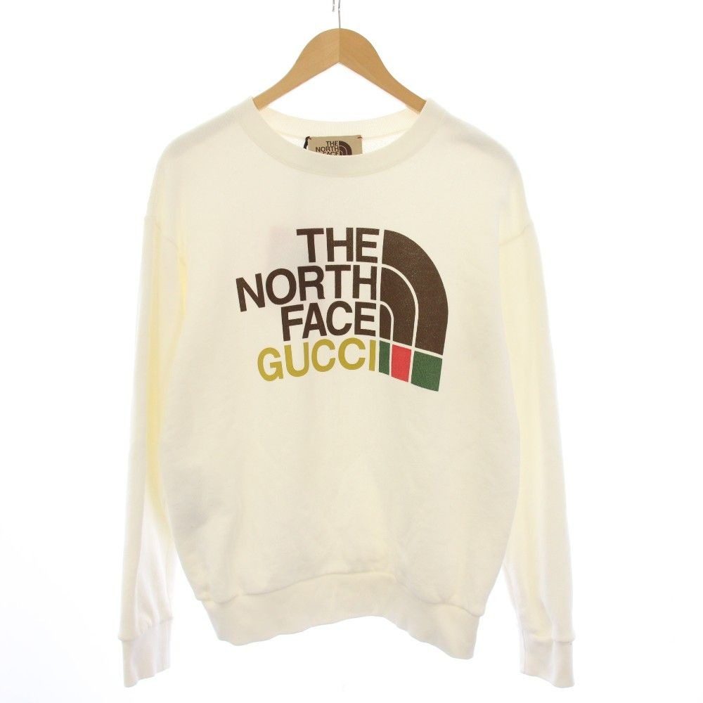 Gucci The North Face Cotton Oversized Sweatshirt Crew Neck Long Sleeve Logo