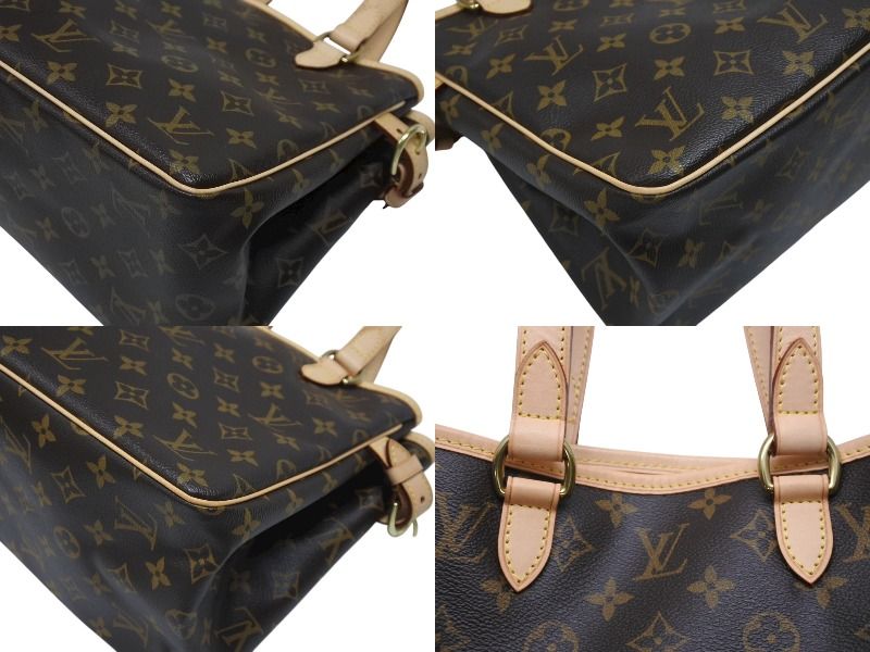 Louis Vuitton Batignolles Handbag Monogram Canvas Brown — view 6