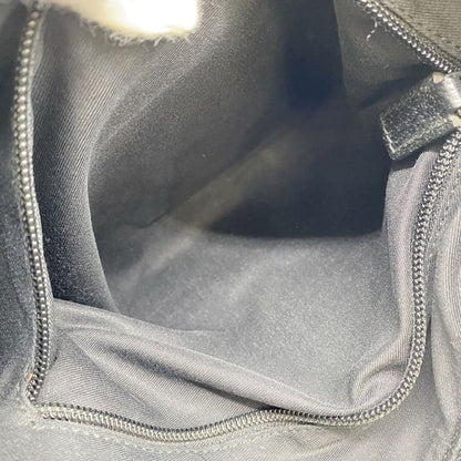 Gucci 131211 Shoulder Bag Crossbody Messenger GG Canvas Leather Black Ladies