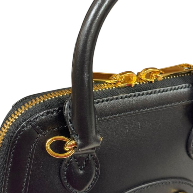Gucci Horsebit 1955 Shoulder Bag Leather 640716 Black Ladies Gucci
