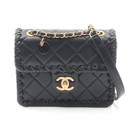 Chanel Shoulder Bag Quilted Black Lambskin