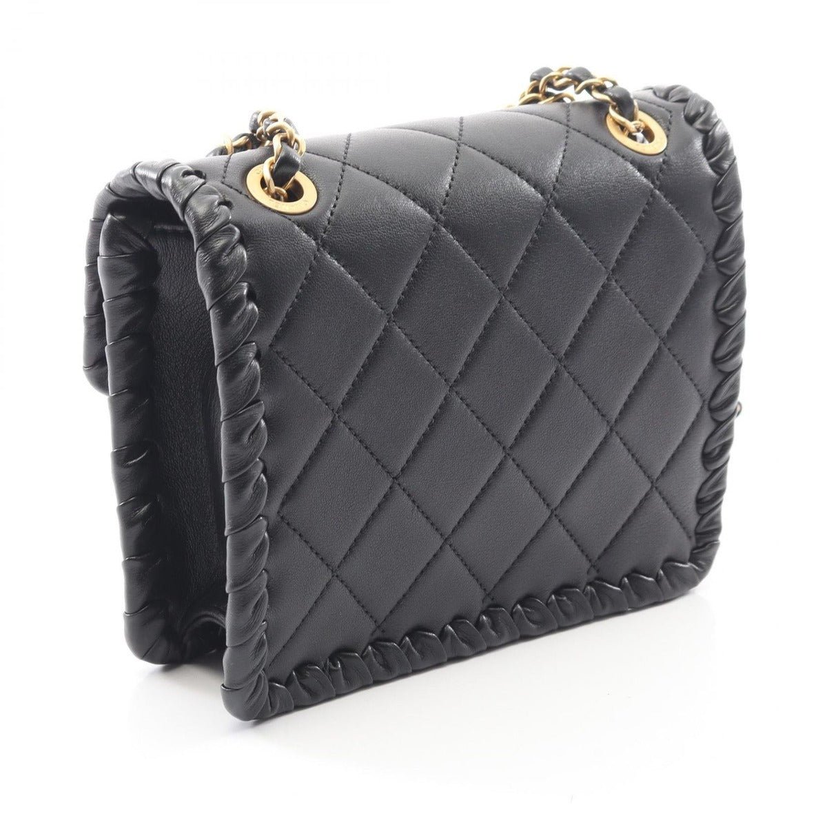 Chanel Shoulder Bag Quilted Black Lambskin — view 2