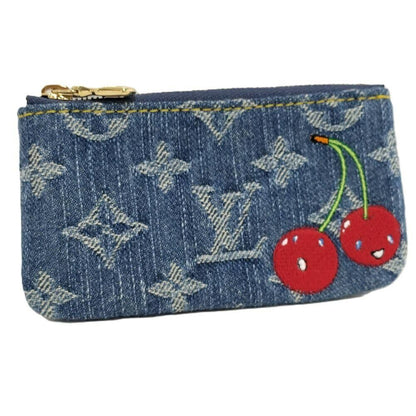 Louis Vuitton LV Tmpochette Cles Coin Case Takashi Murakami Monogram Denim